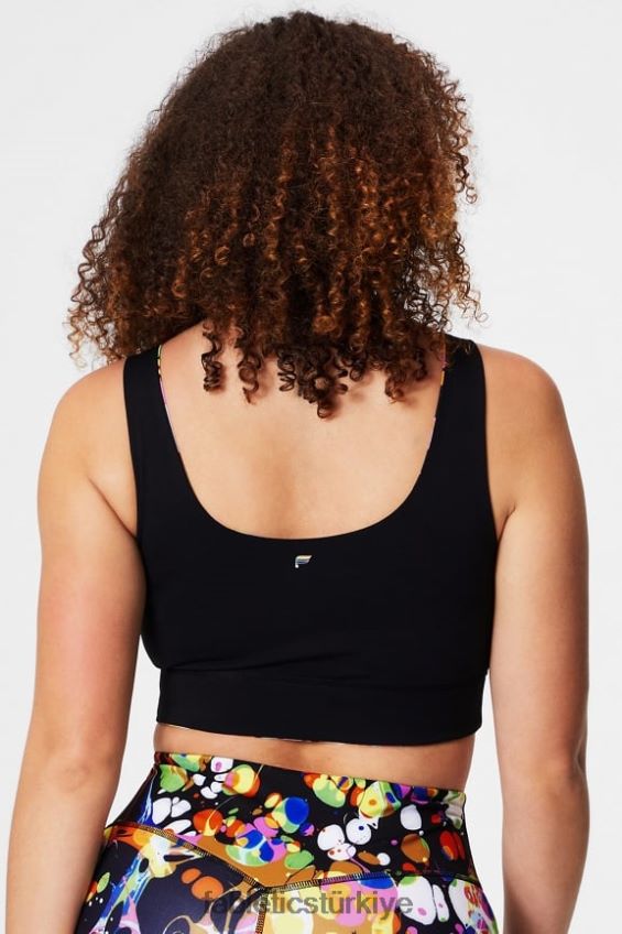 tr Fabletics kadınlar harlyn midi orta etkili spor sutyeni siyah sürekli değişen/siyah 40R06B1849