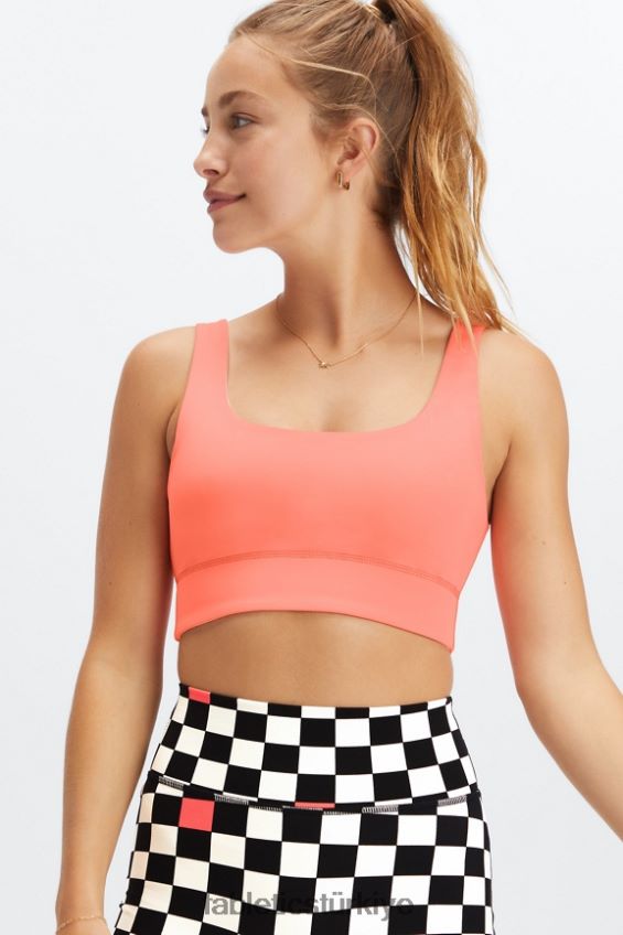 tr Fabletics kadınlar harlyn midi orta etkili spor sutyeni turuncu alev/ipek 40R06B1854
