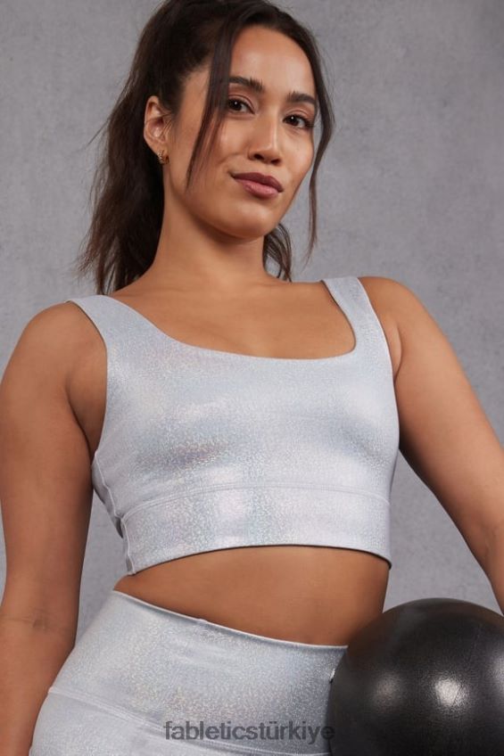 tr Fabletics kadınlar harlyn orta etkili spor sutyeni parıltılı hologram 40R06B1847
