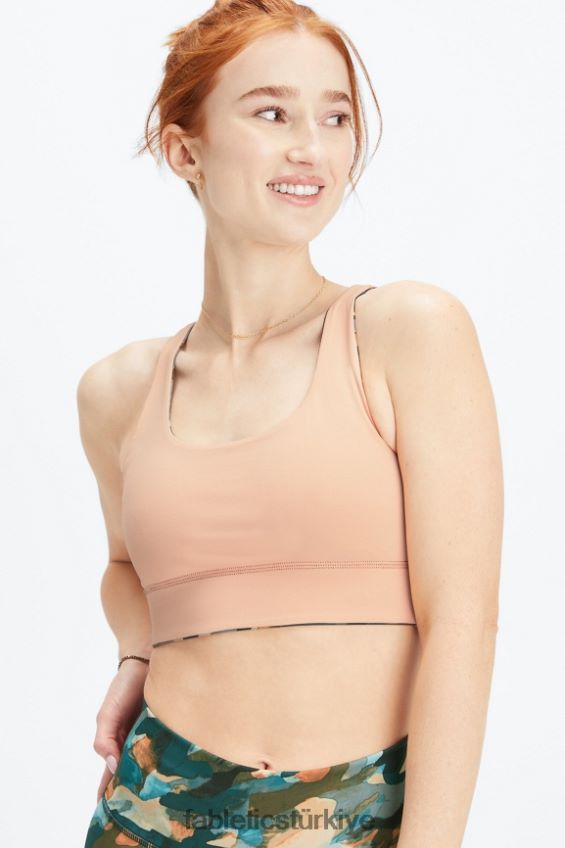 tr Fabletics kadınlar harlyn ters çevrilebilir midi orta etkili spor sutyeni boya fırçası kamuflajı/pembe renk tonu 40R06B1855