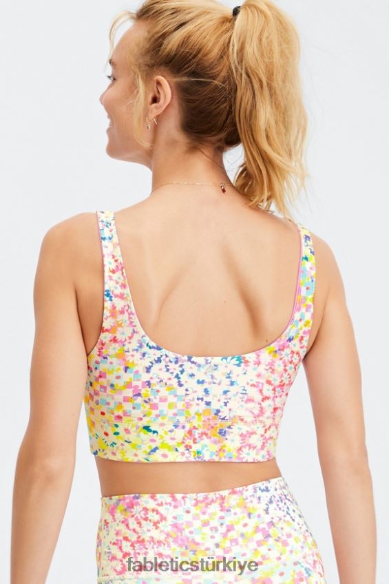 tr Fabletics kadınlar harlyn ters çevrilebilir midi orta etkili spor sutyeni patchwork papatya/mermer pembesi 40R06B1852