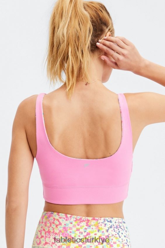 tr Fabletics kadınlar harlyn ters çevrilebilir midi orta etkili spor sutyeni patchwork papatya/mermer pembesi 40R06B1852
