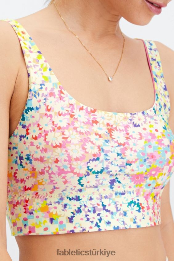 tr Fabletics kadınlar harlyn ters çevrilebilir midi orta etkili spor sutyeni patchwork papatya/mermer pembesi 40R06B1852