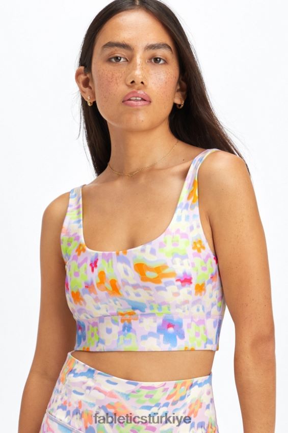tr Fabletics kadınlar harlyn ters çevrilebilir midi orta etkili spor sutyeni yeni dalga çiçek/filiz 40R06B1850