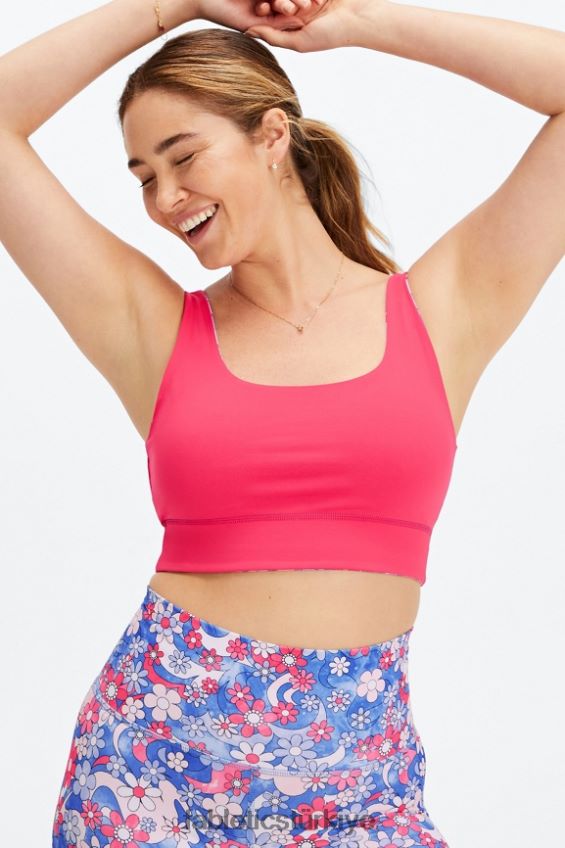 tr Fabletics kadınlar harlyn ters çevrilebilir midi orta etkili spor sutyeni özgürlük çiçeği/çay üzümü 40R06B1853