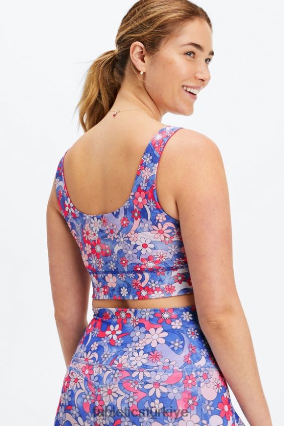 tr Fabletics kadınlar harlyn ters çevrilebilir midi orta etkili spor sutyeni özgürlük çiçeği/çay üzümü 40R06B1853