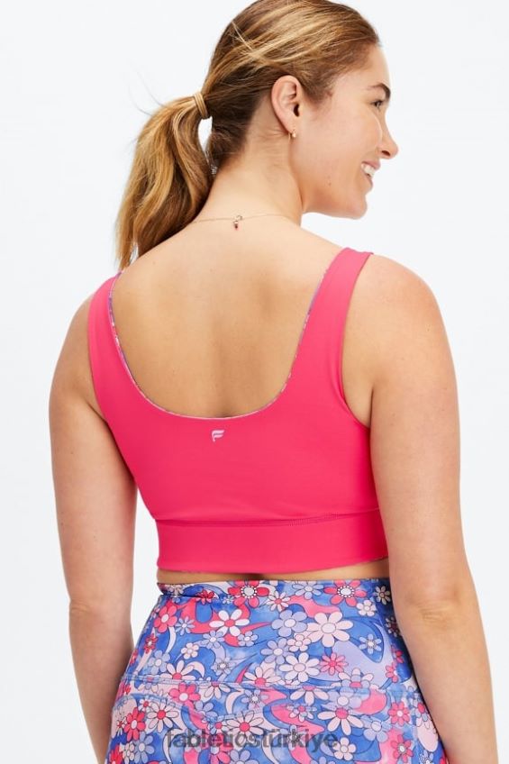 tr Fabletics kadınlar harlyn ters çevrilebilir midi orta etkili spor sutyeni özgürlük çiçeği/çay üzümü 40R06B1853