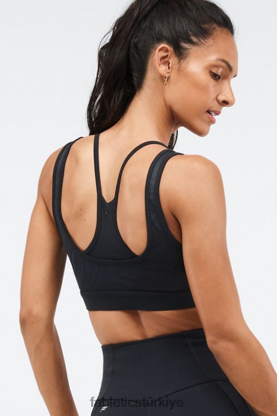 tr Fabletics kadınlar kira orta etkili spor sutyeni siyah 40R06B1896