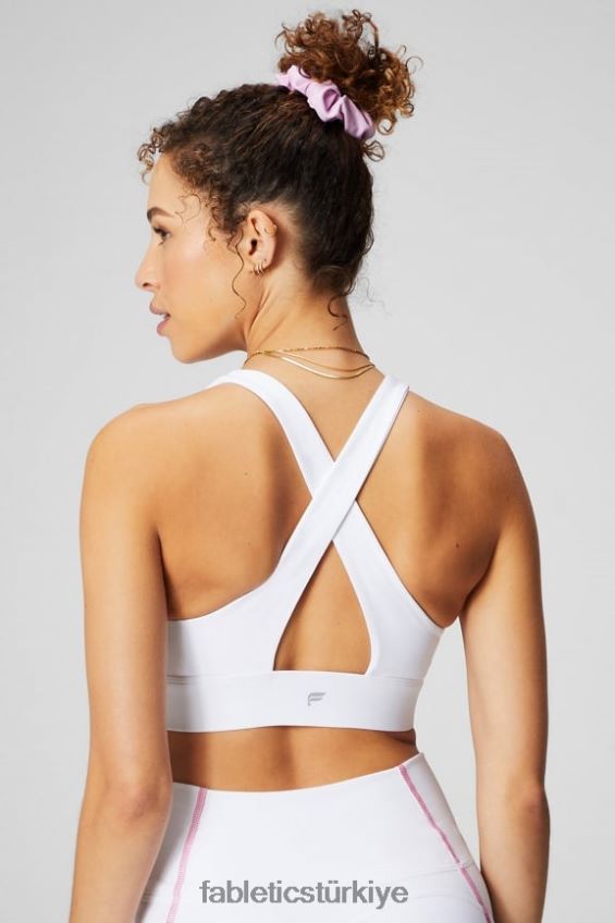 tr Fabletics kadınlar oasis twist sporcu sütyeni 106 klasik beyaz 40R06B1704