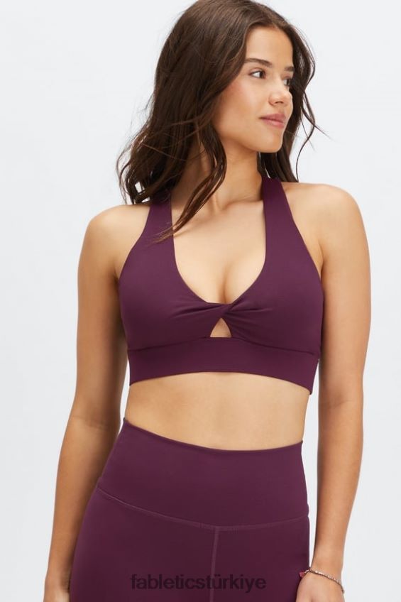 tr Fabletics kadınlar oasis twist sporcu sütyeni 107 bordo 40R06B1713