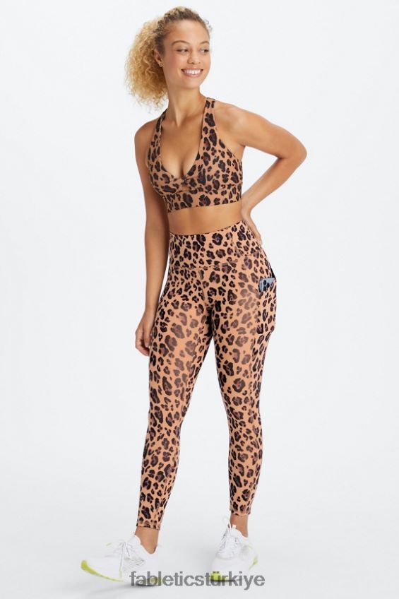 tr Fabletics kadınlar oasis twist sporcu sütyeni 107 doğal leopar 40R06B1712