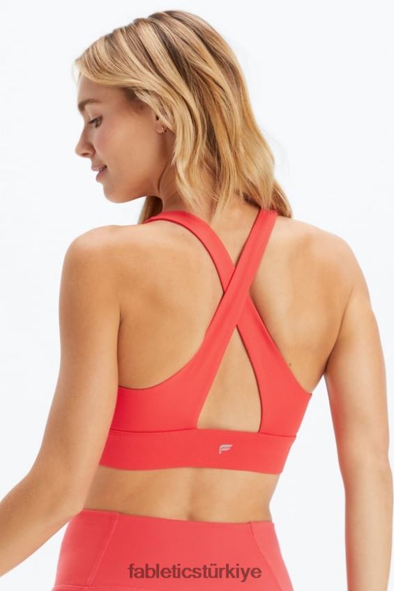tr Fabletics kadınlar oasis twist sporcu sütyeni 107 çilek kırmızısı 40R06B1710