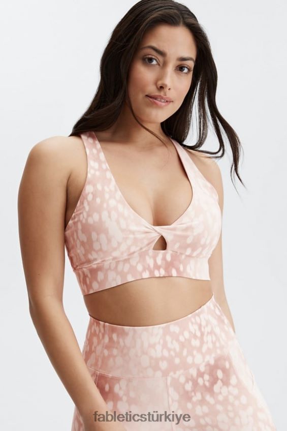 tr Fabletics kadınlar oasis twist sporcu sütyeni 108 kum benekli 40R06B1718