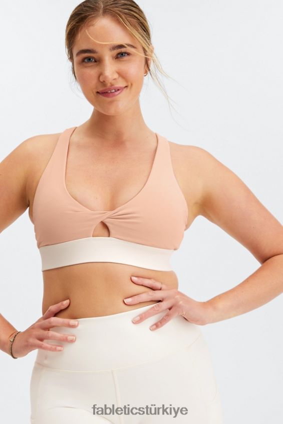 tr Fabletics kadınlar oasis twist sporcu sütyeni 108 pembe renk tonu/ak balıkçıl 40R06B1717