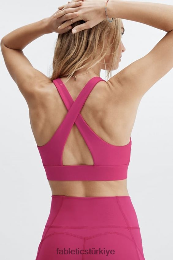 tr Fabletics kadınlar oasis twist sporcu sütyeni 108 sangria 40R06B1716