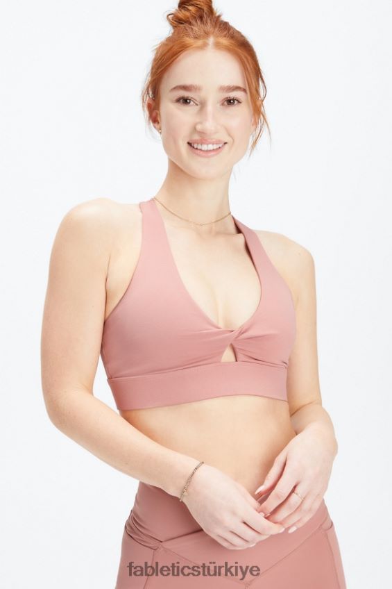 tr Fabletics kadınlar oasis twist sporcu sütyeni 110 pembe kanyon 40R06B1725