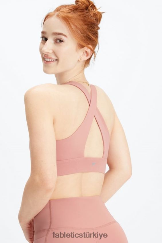 tr Fabletics kadınlar oasis twist sporcu sütyeni 110 pembe kanyon 40R06B1725