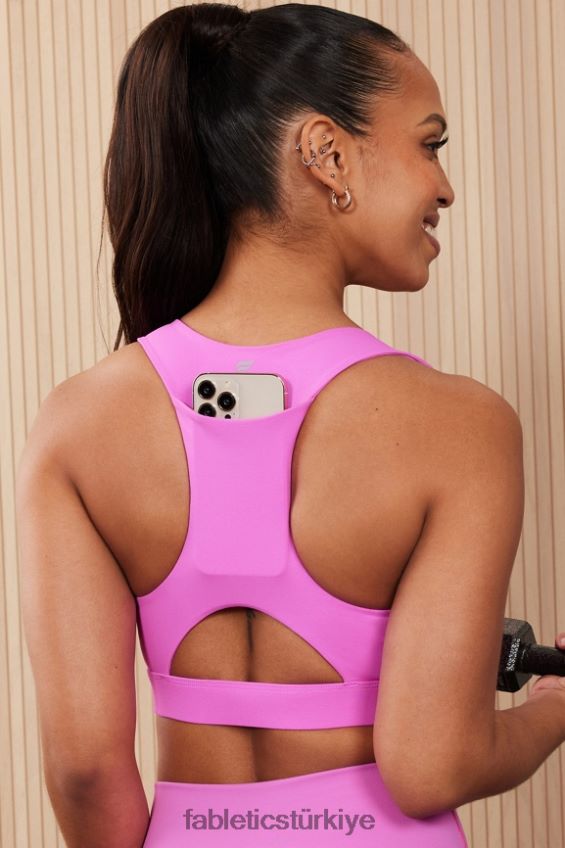 tr Fabletics kadınlar on-the-go midi orta etkili spor sutyeni 127 pembe kaçış 40R06B1821