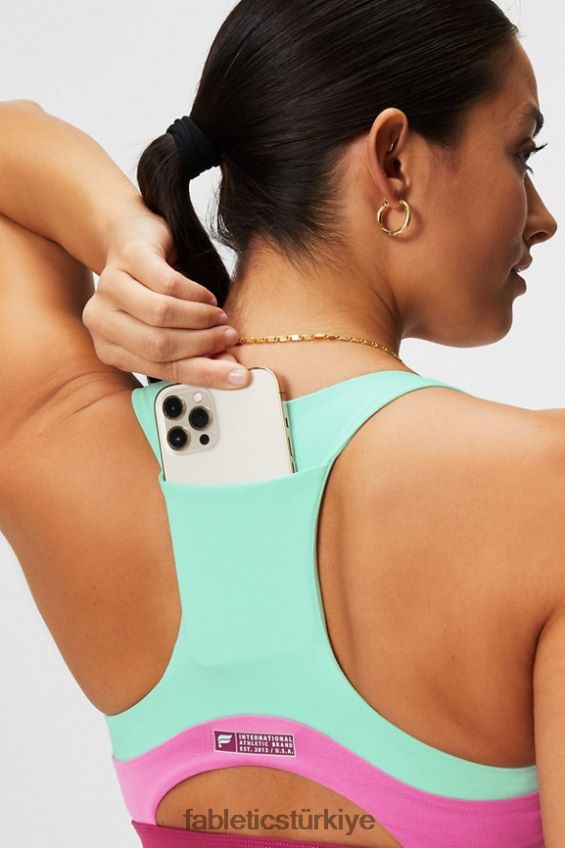 tr Fabletics kadınlar on-the-go midi orta etkili spor sutyeni 127 puslu körfez/pembe pop/pembe yanaklar 40R06B1824