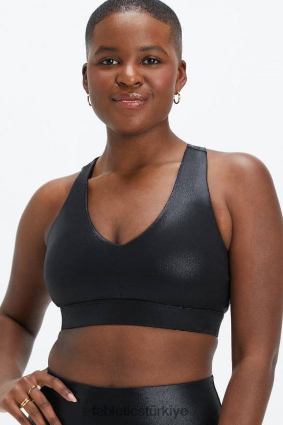 tr Fabletics kadınlar on-the-go midi orta etkili spor sutyeni 127 siyah sis folyosu 40R06B1820