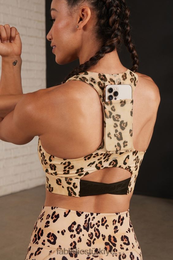 tr Fabletics kadınlar on-the-go midi orta etkili spor sutyeni 128 çöl leoparı 40R06B1828