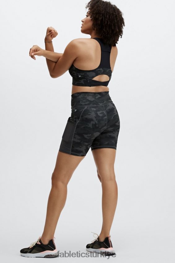 tr Fabletics kadınlar on-the-go midi orta etkili spor sutyeni 130 kömür kamuflajı/siyah logo 40R06B1835
