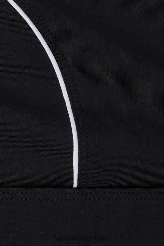 tr Fabletics kadınlar orta etkili borulu spor sutyeni siyah/klasik beyaz 40R06B1844