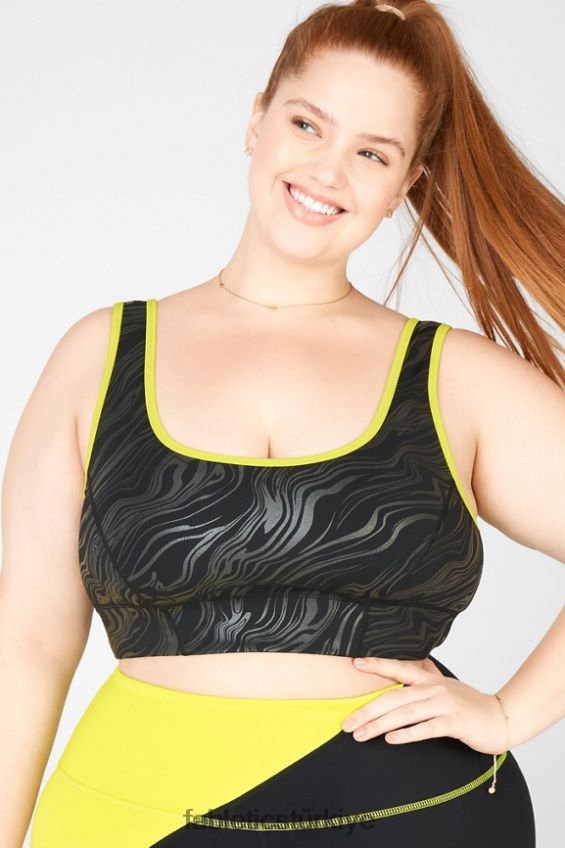 tr Fabletics kadınlar prue orta etkili spor sutyeni siyah küçük mermer/lezzet 40R06B1940