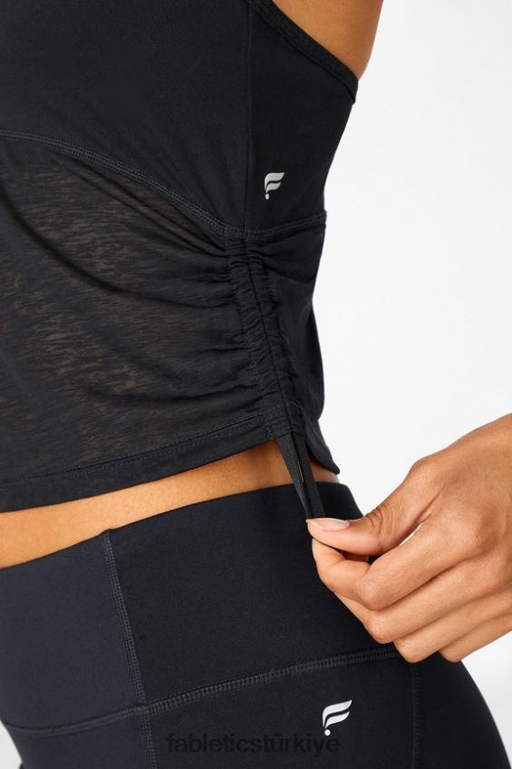 tr Fabletics kadınlar ryan midi logolu spor sutyeni siyah logo 40R06B1927