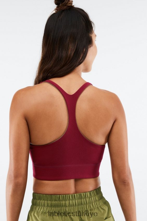 tr Fabletics kadınlar simone sculptknit çift taraflı midi sütyen kiremit/soluk zeytin 40R06B1862