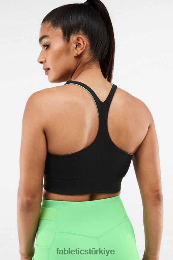 tr Fabletics kadınlar simone sculptknit çift taraflı spor sutyeni siyah/bahar yaprağı 40R06B1863