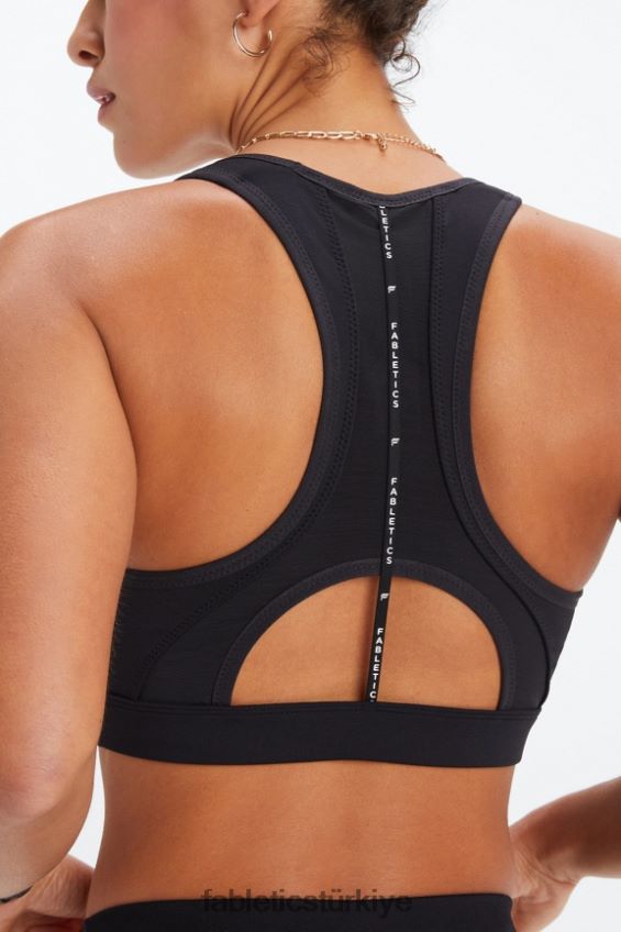 tr Fabletics kadınlar belle racerback yüksek etkili spor sütyeni siyah 40R06B1396