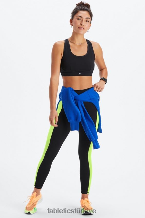 tr Fabletics kadınlar belle racerback yüksek etkili spor sütyeni siyah 40R06B1396