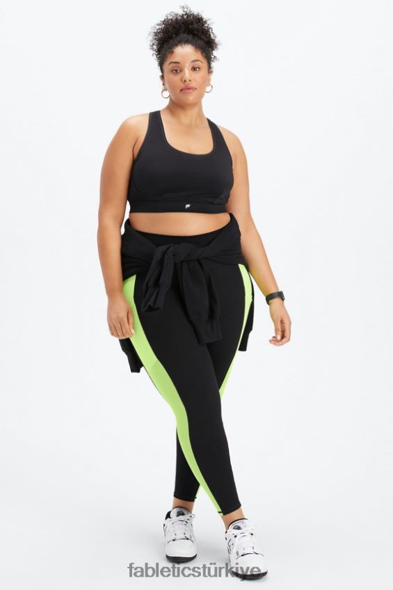 tr Fabletics kadınlar belle racerback yüksek etkili spor sütyeni siyah 40R06B1397