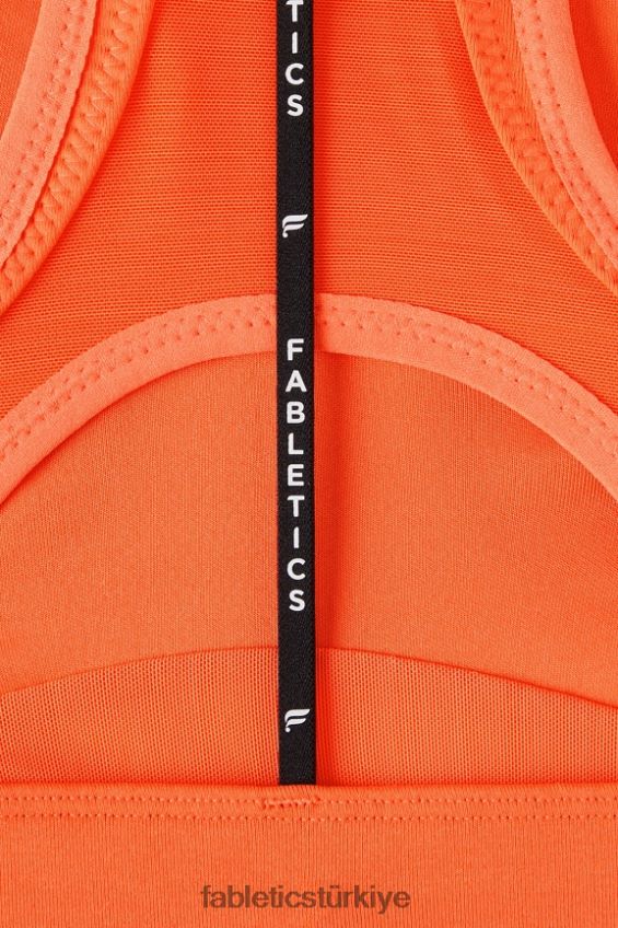 tr Fabletics kadınlar belle racerback yüksek etkili spor sutyeni tutku portakalı 40R06B1394