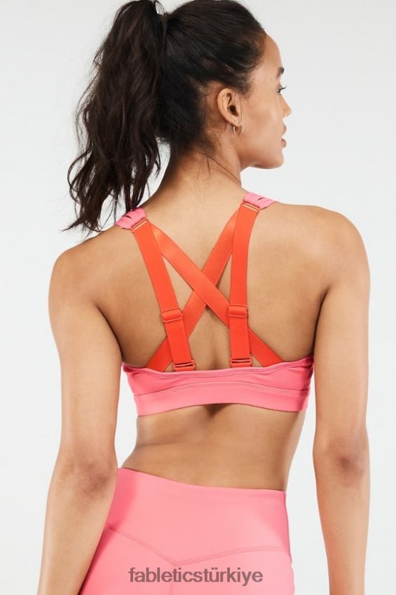 tr Fabletics kadınlar belle yüksek etkili spor sutyeni gün batımı/şenlik ateşi 40R06B1408