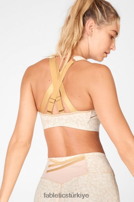 tr Fabletics kadınlar belle yüksek etkili spor sutyeni soğuk/mat altın 40R06B1412