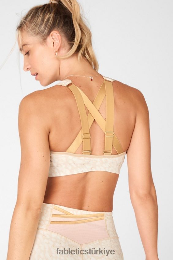 tr Fabletics kadınlar belle yüksek etkili spor sutyeni soğuk/mat altın 40R06B1412
