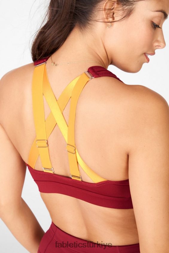 tr Fabletics kadınlar belle yüksek etkili spor sutyeni tuğla/koyu boya 40R06B1410