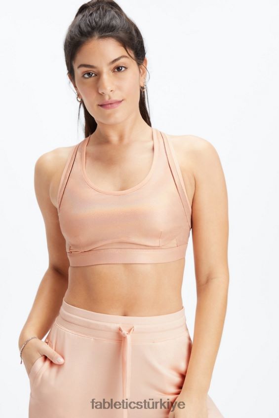 tr Fabletics kadınlar belle yanardöner ayarlanabilir yüksek etkili spor sutyeni pembe renk tonu parlatıcı 40R06B1402