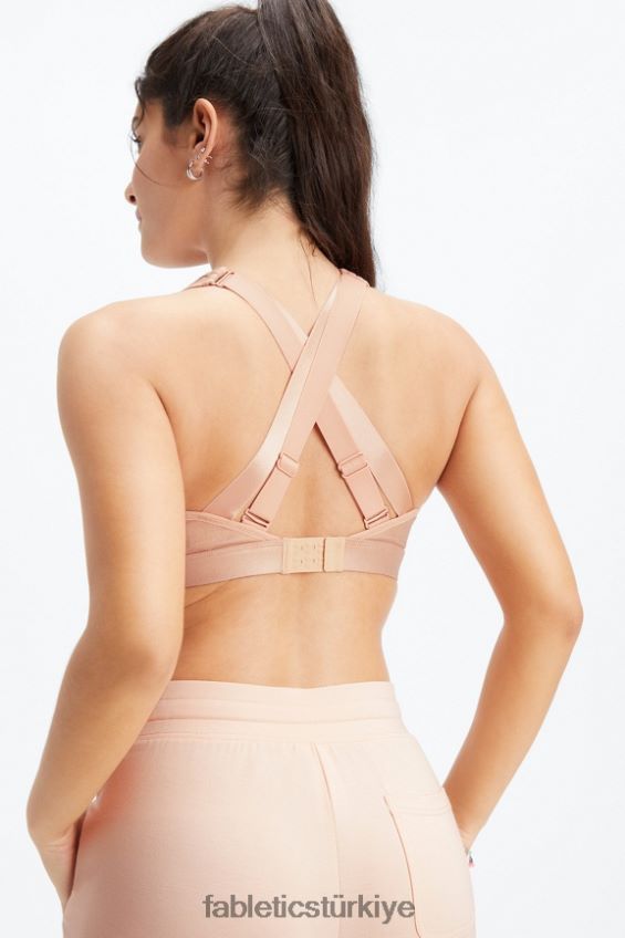 tr Fabletics kadınlar belle yanardöner ayarlanabilir yüksek etkili spor sutyeni pembe renk tonu parlatıcı 40R06B1402