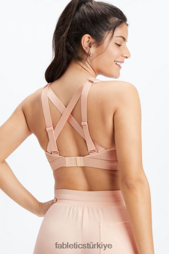 tr Fabletics kadınlar belle yanardöner ayarlanabilir yüksek etkili spor sutyeni pembe renk tonu parlatıcı 40R06B1402