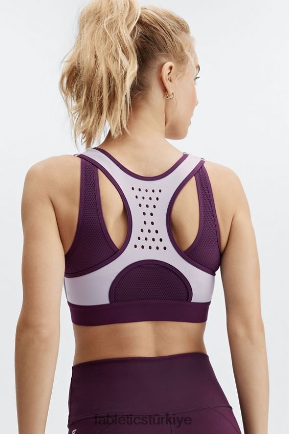 tr Fabletics kadınlar elsie yüksek etkili önü fermuarlı spor sütyeni gri menekşe/koyu patlıcan 40R06B1422