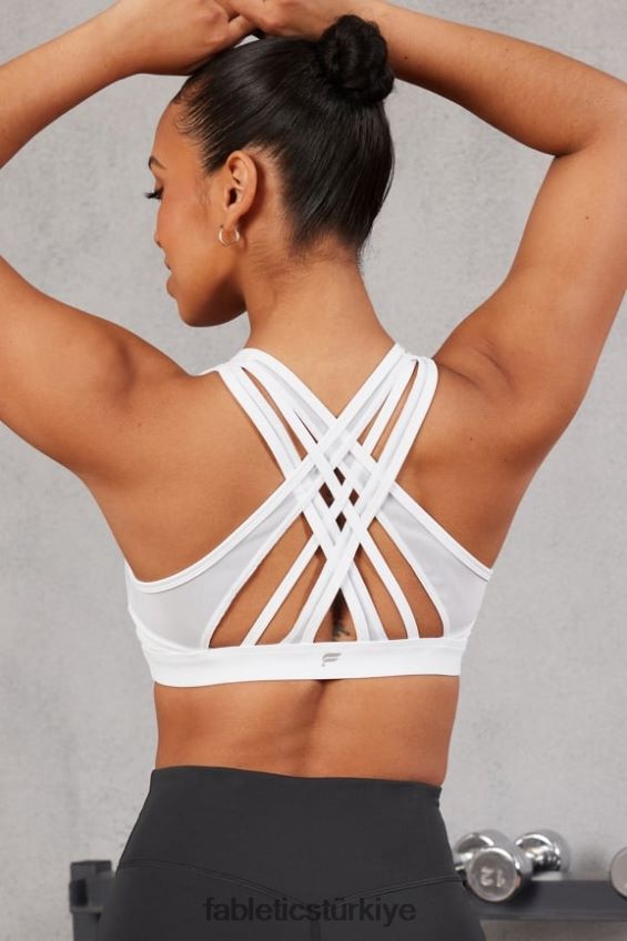 tr Fabletics kadınlar faye yüksek etkili spor sutyeni klasik beyaz 40R06B1384