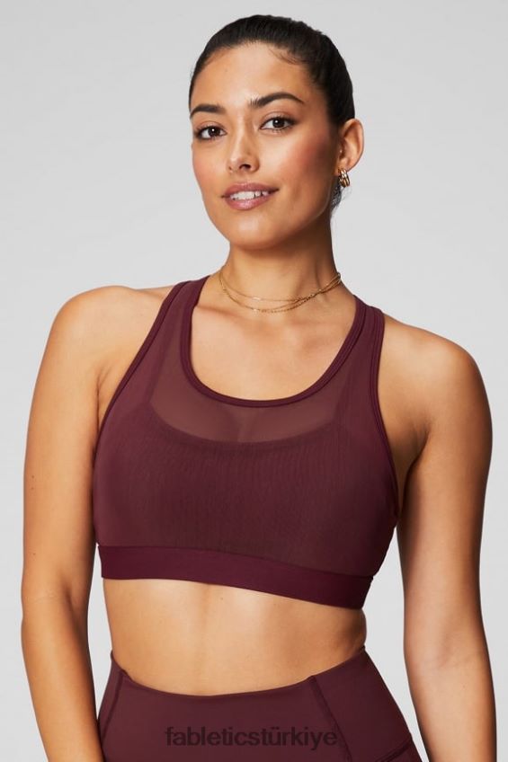 tr Fabletics kadınlar faye yüksek etkili spor sutyeni merlot 40R06B1388