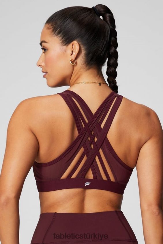 tr Fabletics kadınlar faye yüksek etkili spor sutyeni merlot 40R06B1388