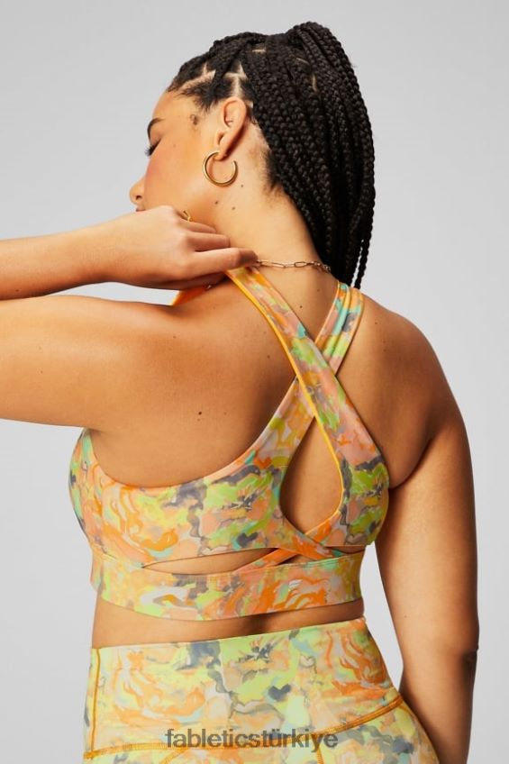 tr Fabletics kadınlar sıçrama yapmayan spor sutyeni 89 boyalı kadife çiçeği 40R06B1334