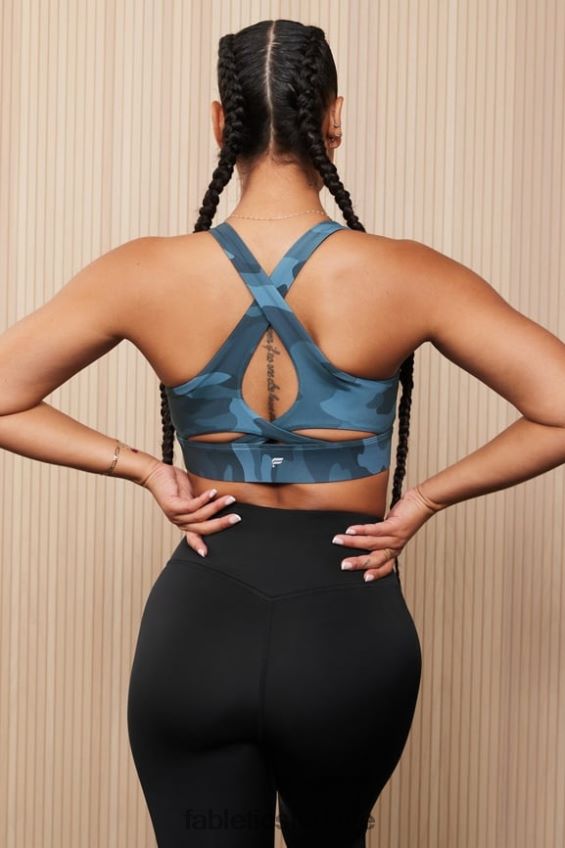 tr Fabletics kadınlar sıçrama yapmayan spor sutyeni 91 gece yarısı dalgası büyük kamuflaj 40R06B1344