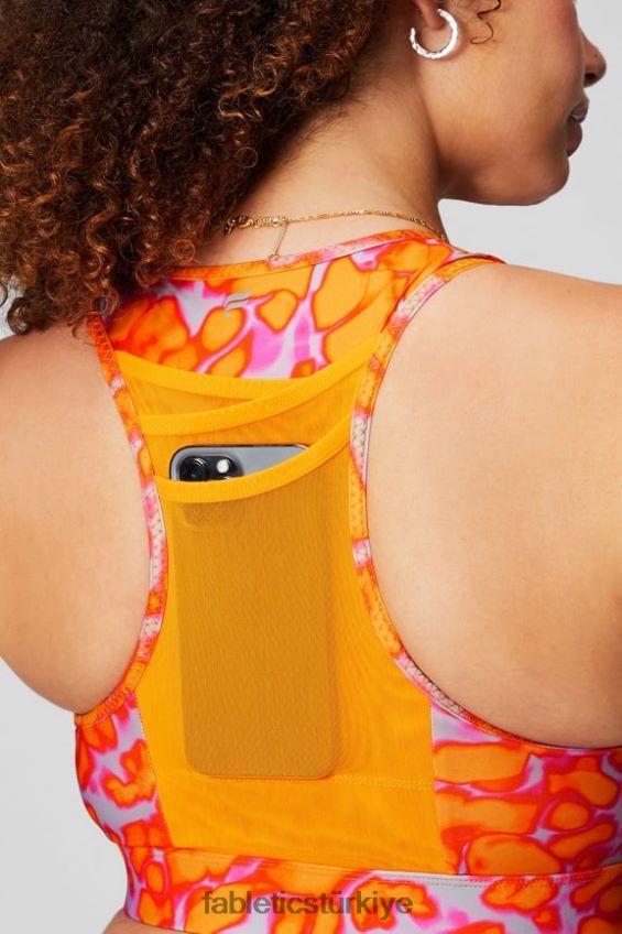 tr Fabletics kadınlar trinity yüksek etkili spor sutyeni 95 pembe kaçış yaz çılgınlığı/öğleden sonra güneşi/grafik 40R06B1363