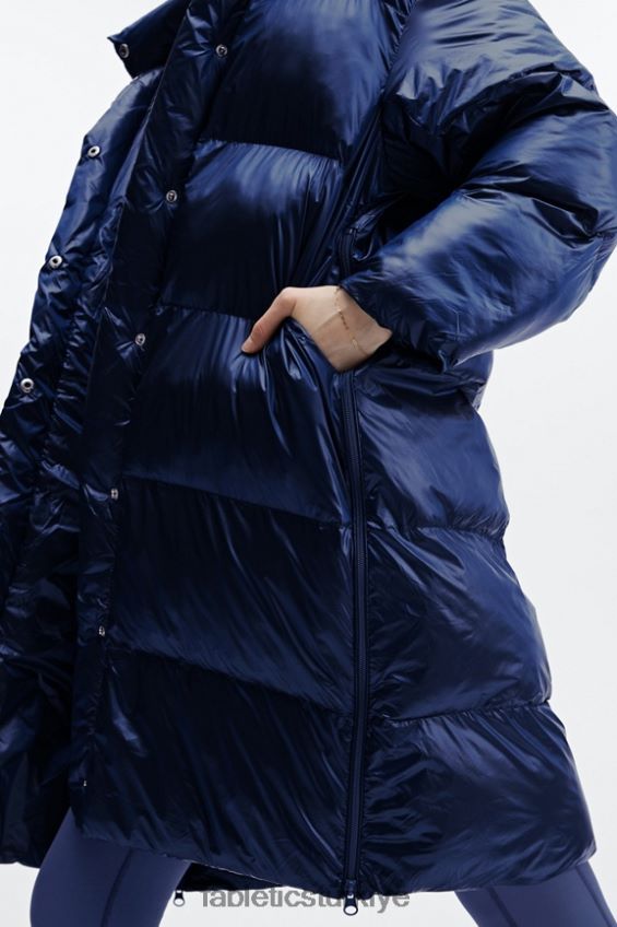 tr Fabletics kadınlar adeline parlatıcı büyük boy uzun kirpi derin kobalt parlaklığı 40R06B2804